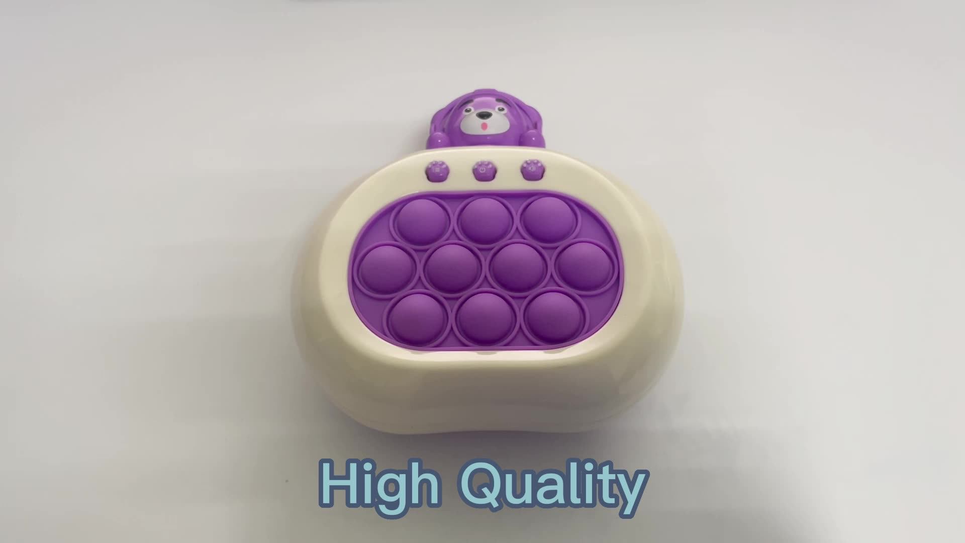 Electronic Light Up Handheld Quick Push Game Console Electric Bubble