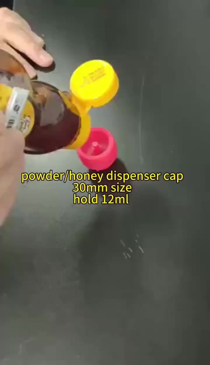 Juice Powder Presstype Dispenser Bottle Cap Clear Plastic Easy Pulling Cap For Beverage Mineral