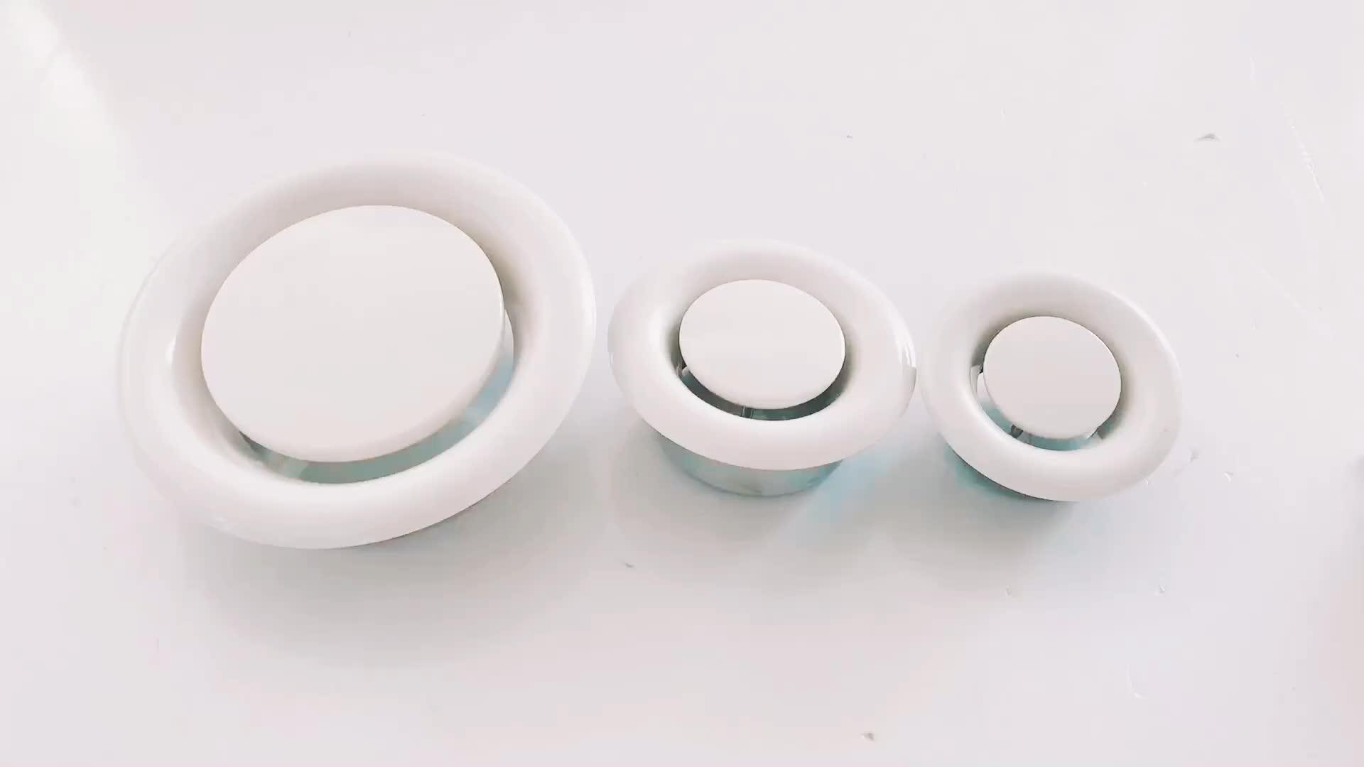 HVAC Metal Adjustable Core Exhaust Ceiling Round Air Disc Valves