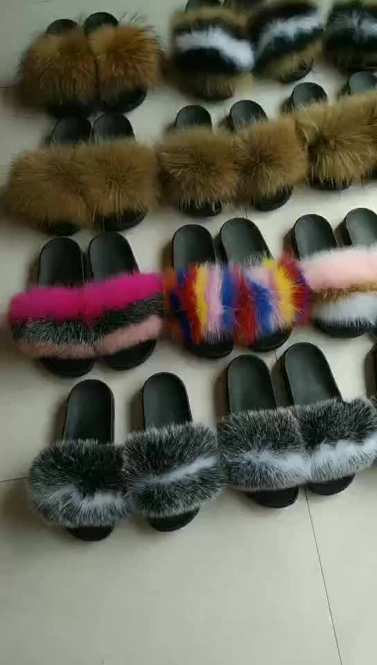 wholesale fur slides
