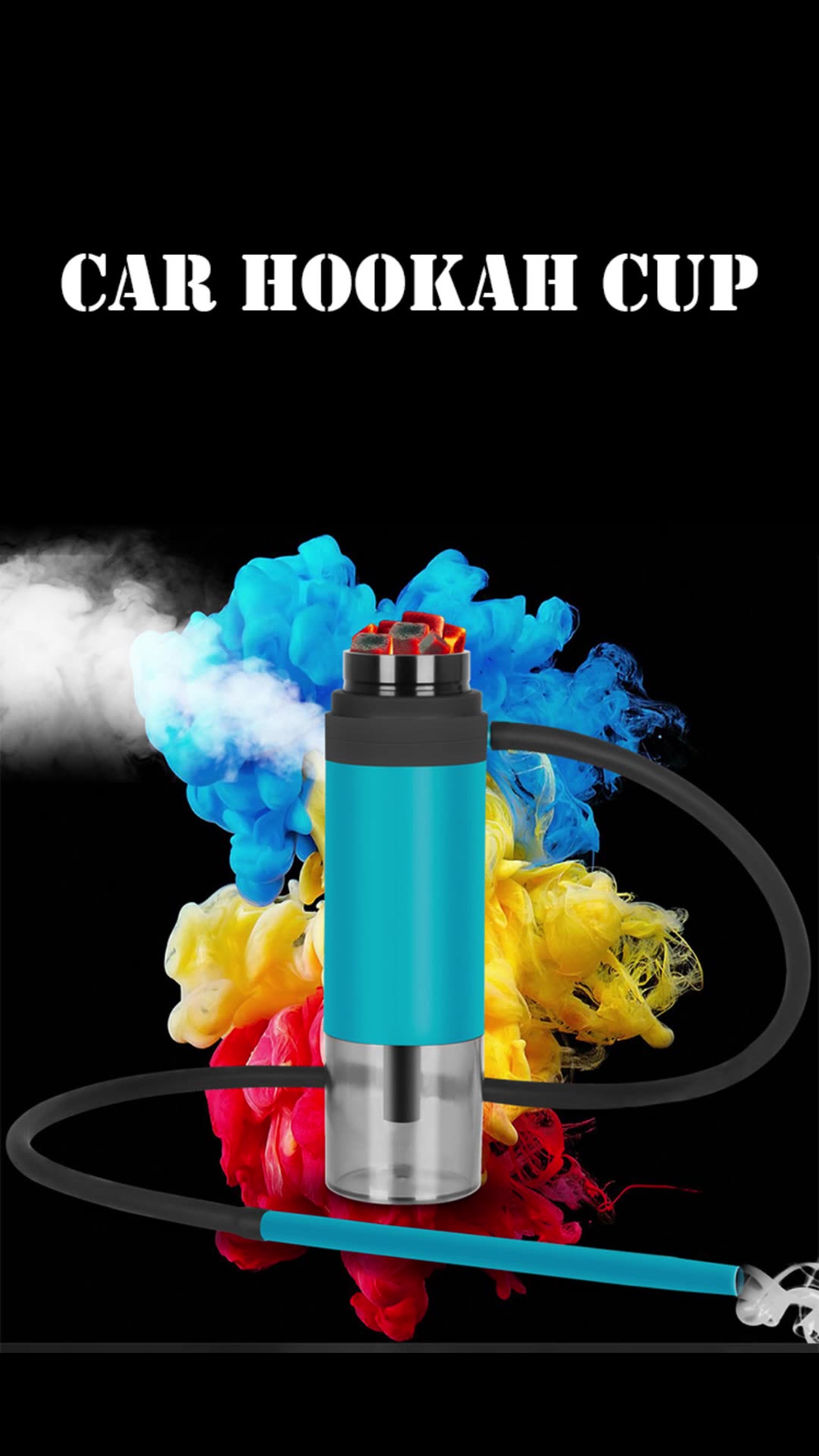 2023 Custom Logo Portable Car Hookah Cup Mini Hookah Pot Shisha Silicon