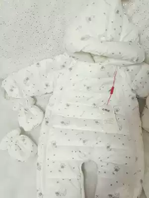 Baby down jumpsuit female baby winter light and thin warm white duck down outer clothing thickened foreign pie gift box