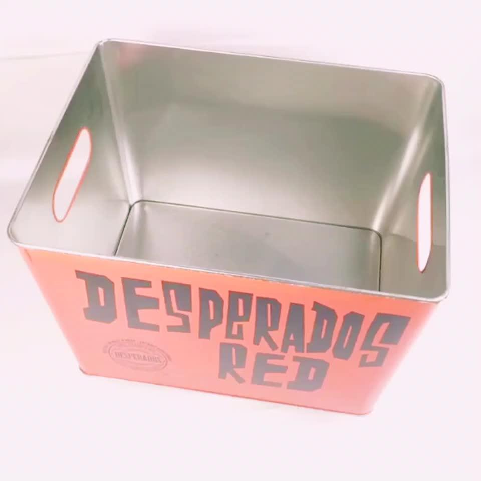 Rectangular Large Tin Metal Ice Bucket For Party Tube Beer Cooler Buy