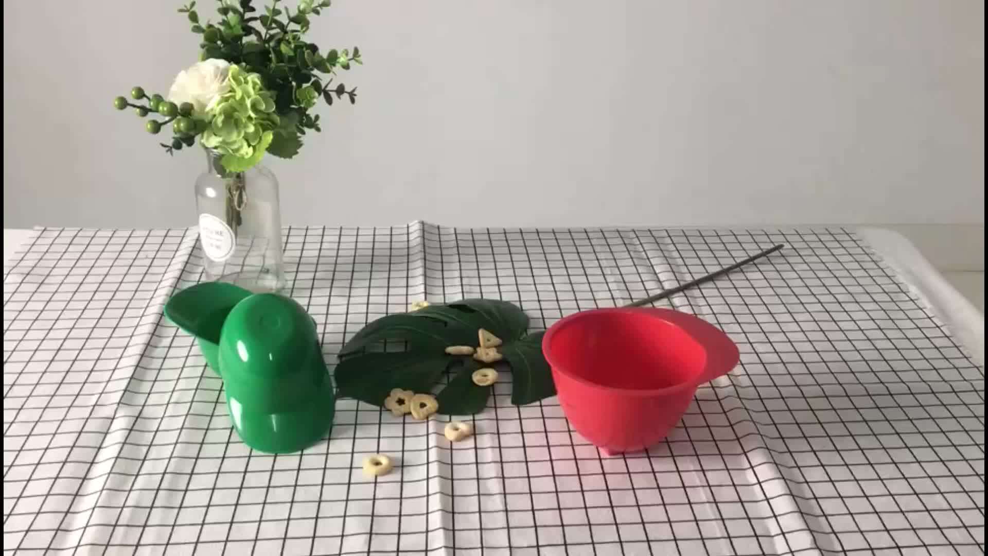 Fda 8oz Colorful Pp Plastic Baseball Helmet Mini Ice Cream Bowl Cereal