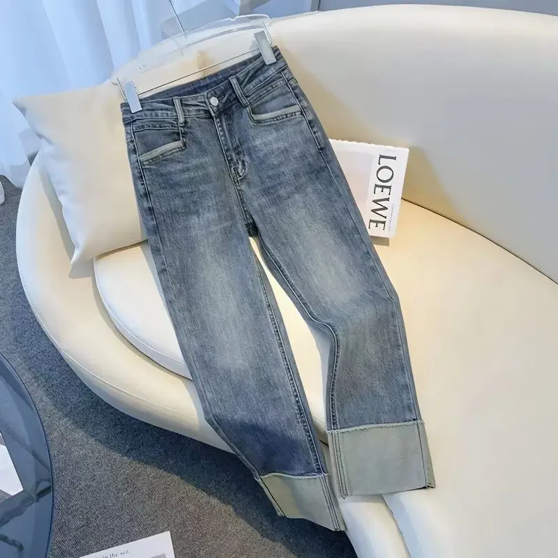 Retro loose straight jeans