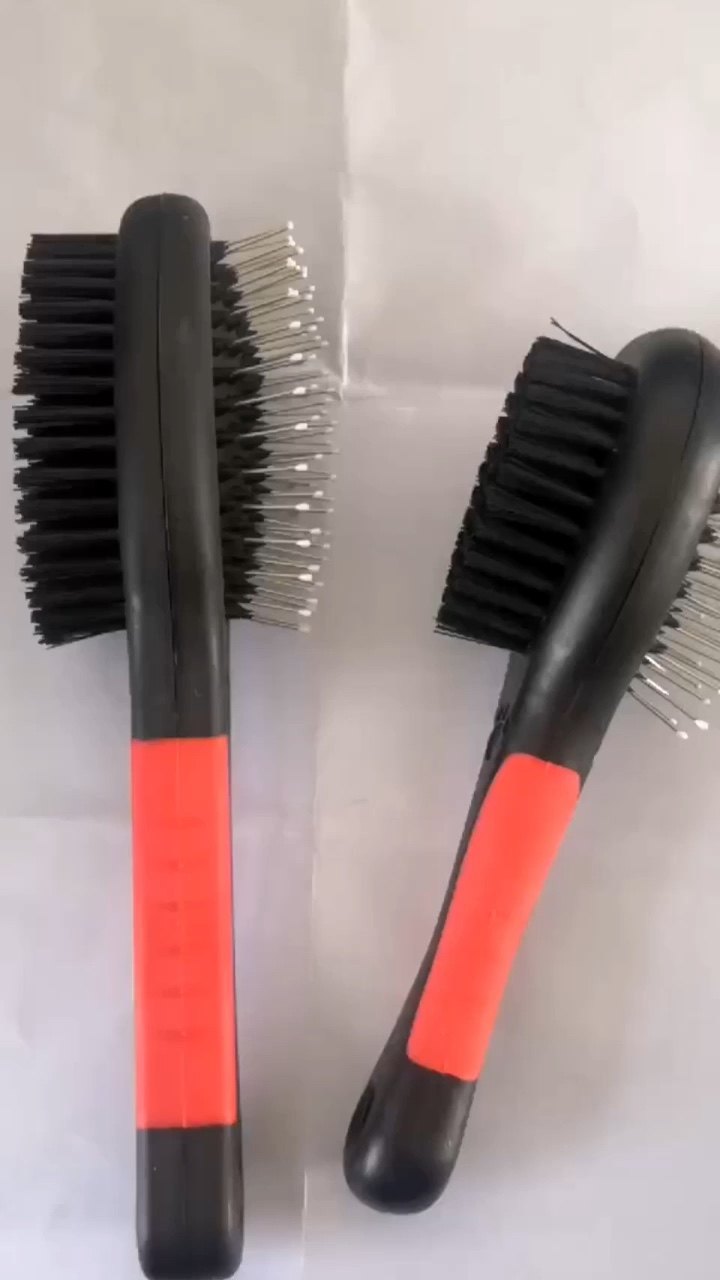 Hair Brush Dogs Comb For Fur Remover Shedding 2 Sided Bristle Groomer's