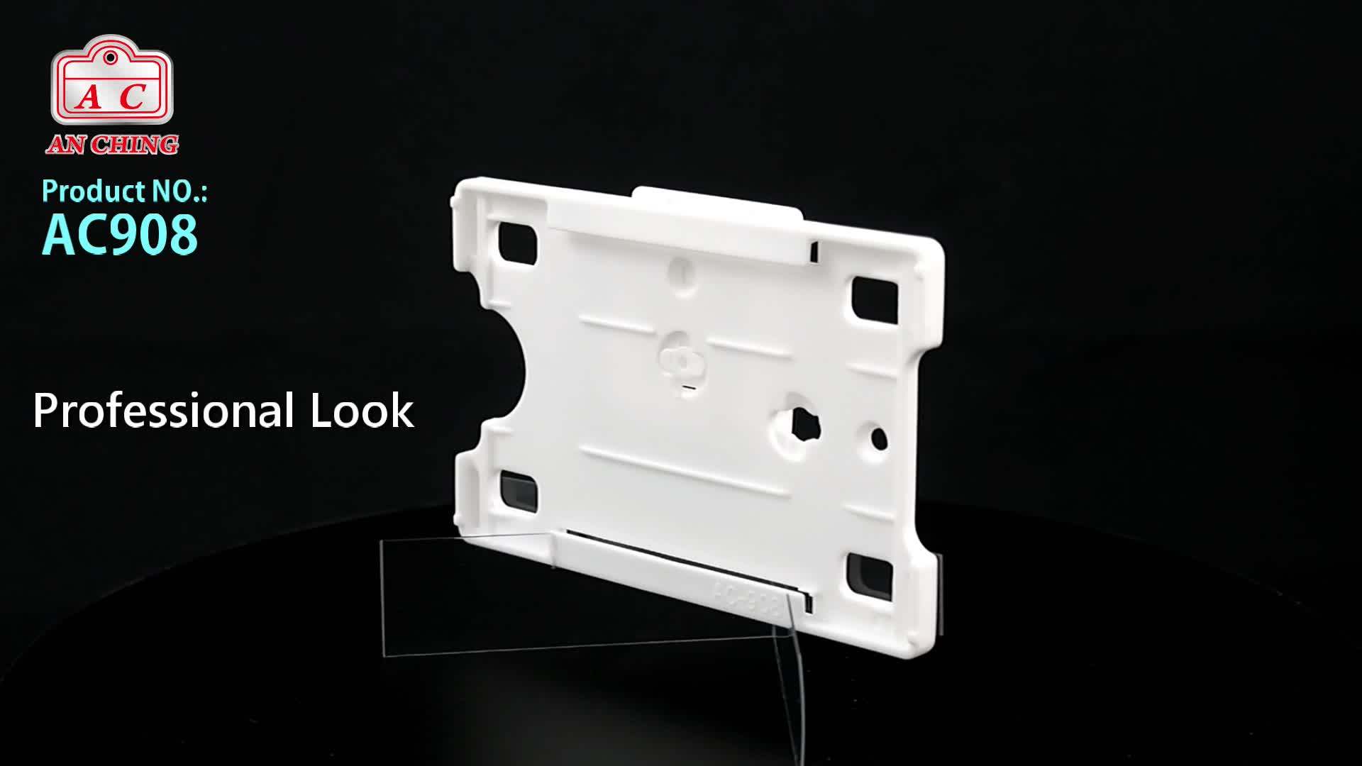 Two Ways Plastic Id Name Card Holder With Clip Buy Id Card Holder