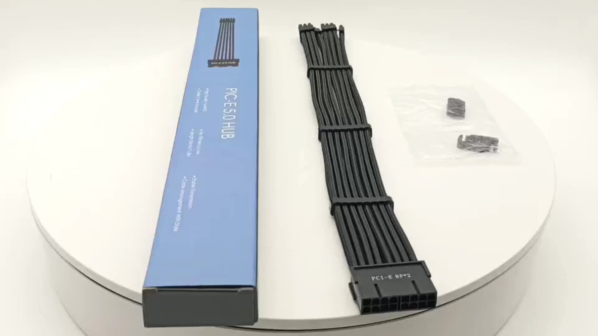 16awg Rtx 12pin To Dual 8p Pcie Sleeved Extension Cable Cord Connector For Nvidia Ampere Geforce