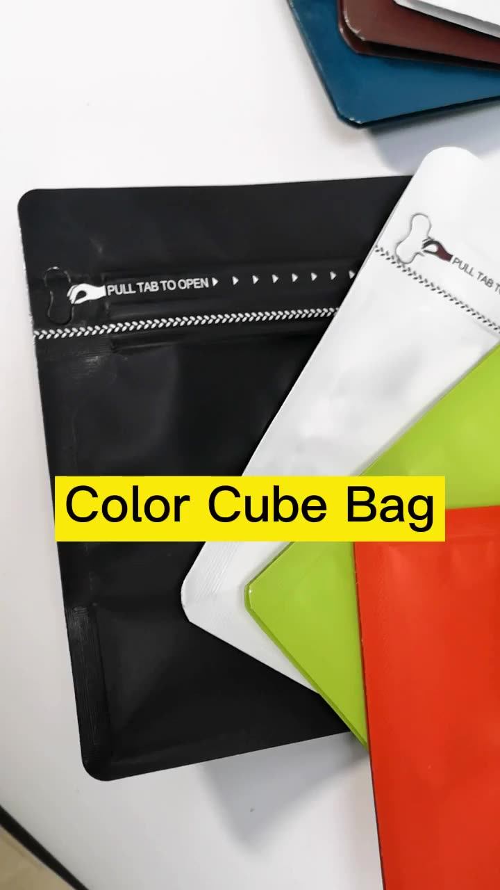 Recyclable Custom Flat Bottom Aluminum Foil Plastic Ziplock Coffee Bags