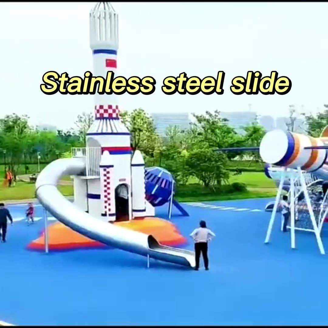 Long Slide Children Outdoor Playground Big Slides Metal Tube Slide for  Adults and Kids
