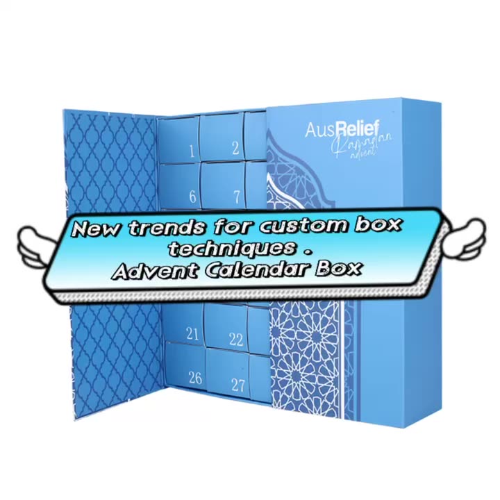 Custom Advent Calendar Empty Luxury Cardboard Paper Gift Beauty