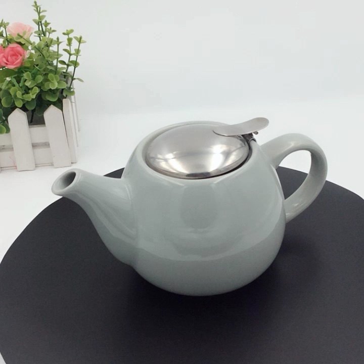 China Supplier Grey Ceramic Teapots Wholesale With Infuser Basket Buy