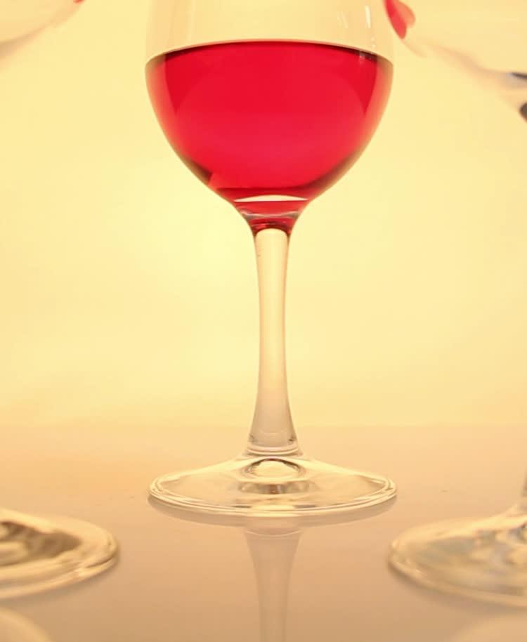 large crystal red wine glasses