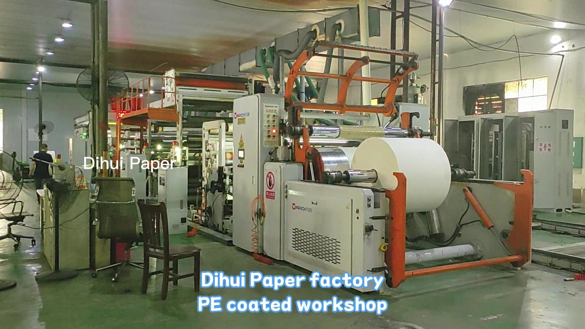 150-320gsm Pe Coated Paper Roll Bottom Paper Roll For Making 100% ...