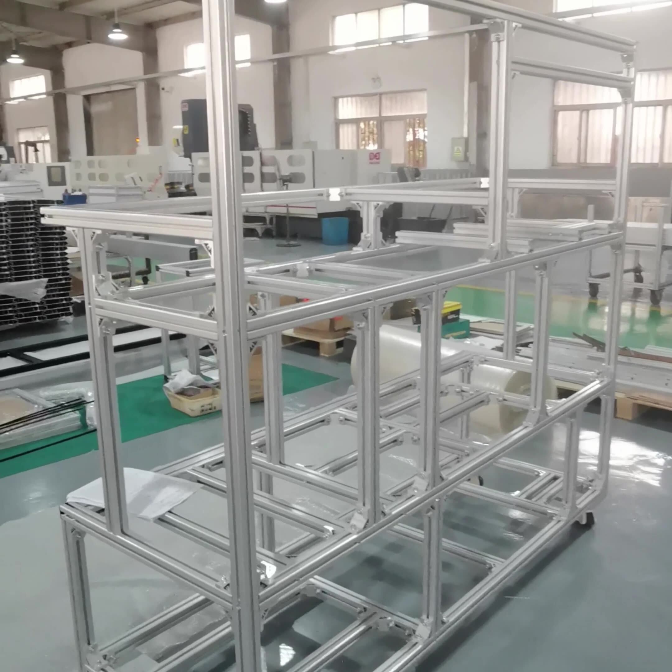 4040工业铝型材框架定制铝合金型材支架加工工作台流水线机柜组装-阿里巴巴