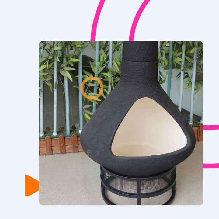 Seb Hot Wholesale Firepits Fire Pits Outdoor Garden Large Clay Chiminea