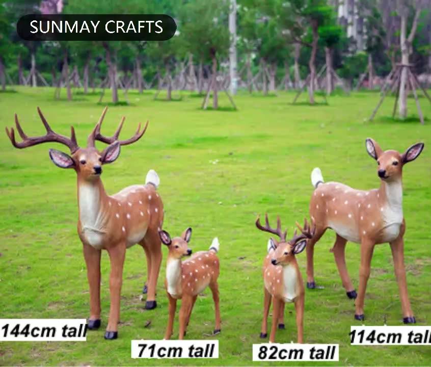 Resin Artificial Deer Statue For Outdoor Garden Kindergarten Garden