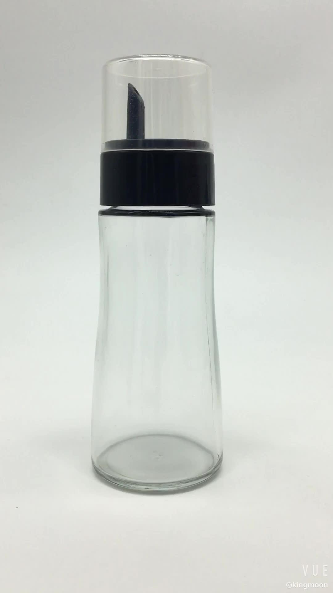 Nondrip Glass Soy Sauce Dispenser With Black Cap Buy Clear Glass Pot