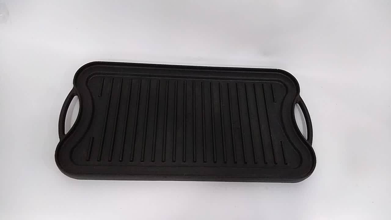 Enameled Castiron Rectangular Baking Pan Grill Pan Griddles With Ribs On Bottom Buy Pre