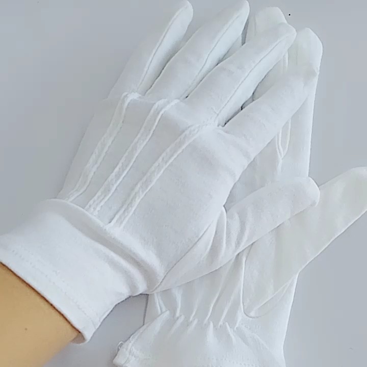 White Cotton Glove Military Funeral Marching Band Industrial Work