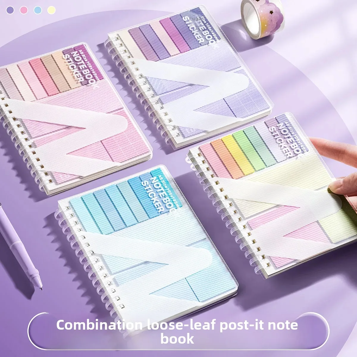 Loose-Leaf Expansion Sticky Notes, Multiple Combinations and Functions, Multi-Purpose Students with Sticky Notes, Same Style as Internet Celebrities with High Appearance