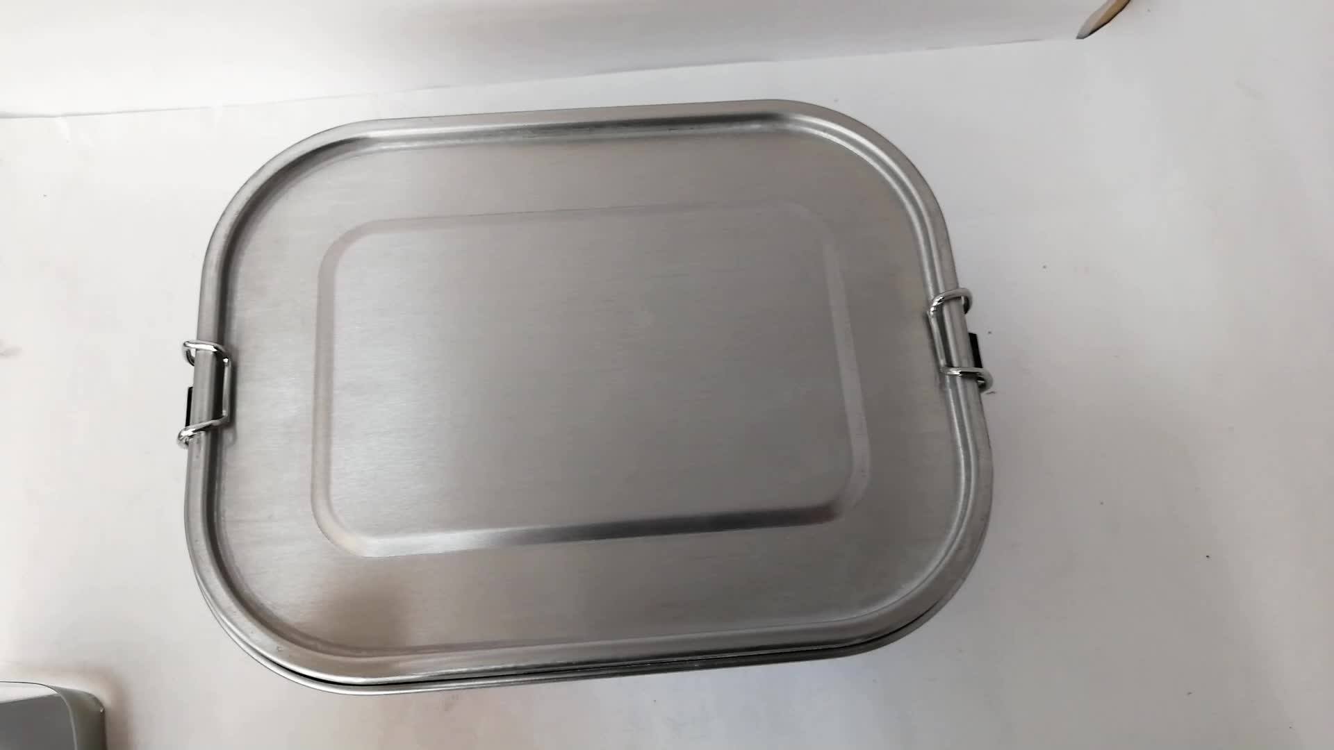 304 Rectangular Stainless Steel Bento Lunch Box For Kids Food Container