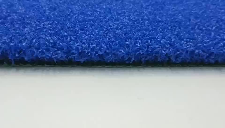 Indoor And Outdoor Colored Blue Artificial Grass Synthetic Carpet For