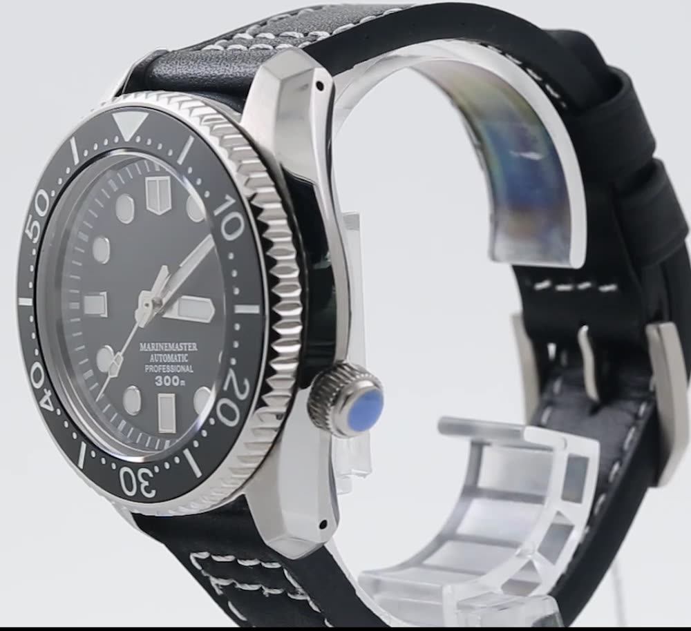 SteelDive-男性用自動巻き時計,ステンレス鋼,nh35,サファイア,自動巻き