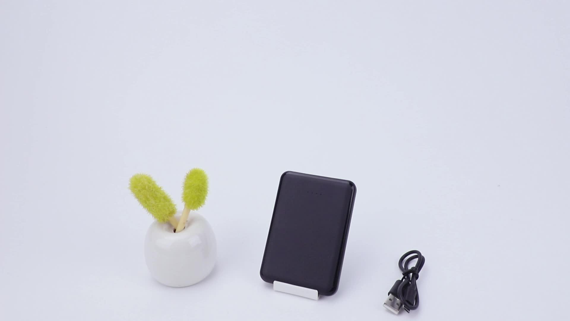 Dual Usb 5000mah Gift Mini Thin Powerbank 5000 Mah Credit Card Size