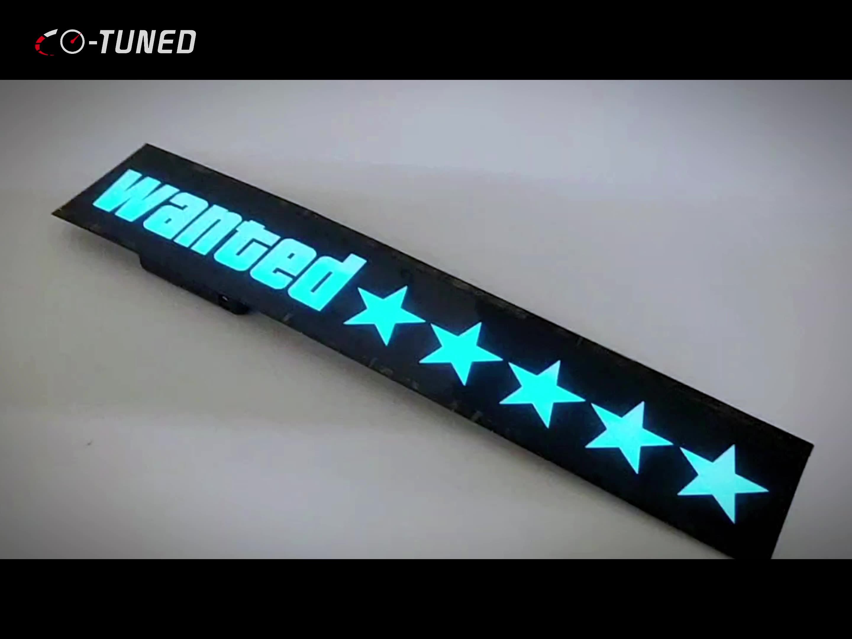 Jdm Custom Light Up Led Car Window Windshield Door Stickers 5 Stars