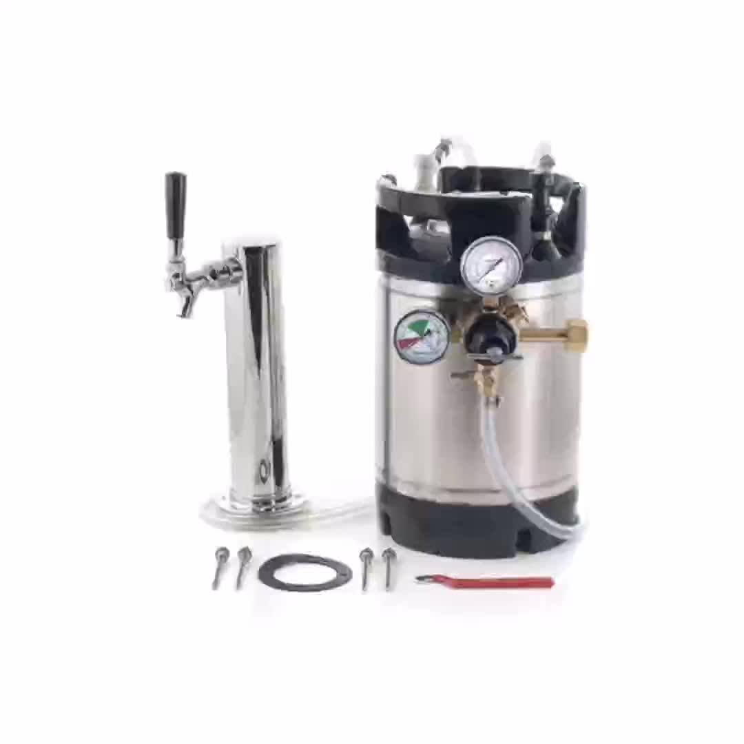 Brand New 2.5 Gallon Cornelius Ball Lock Keg 10 Liter Stainless Steel