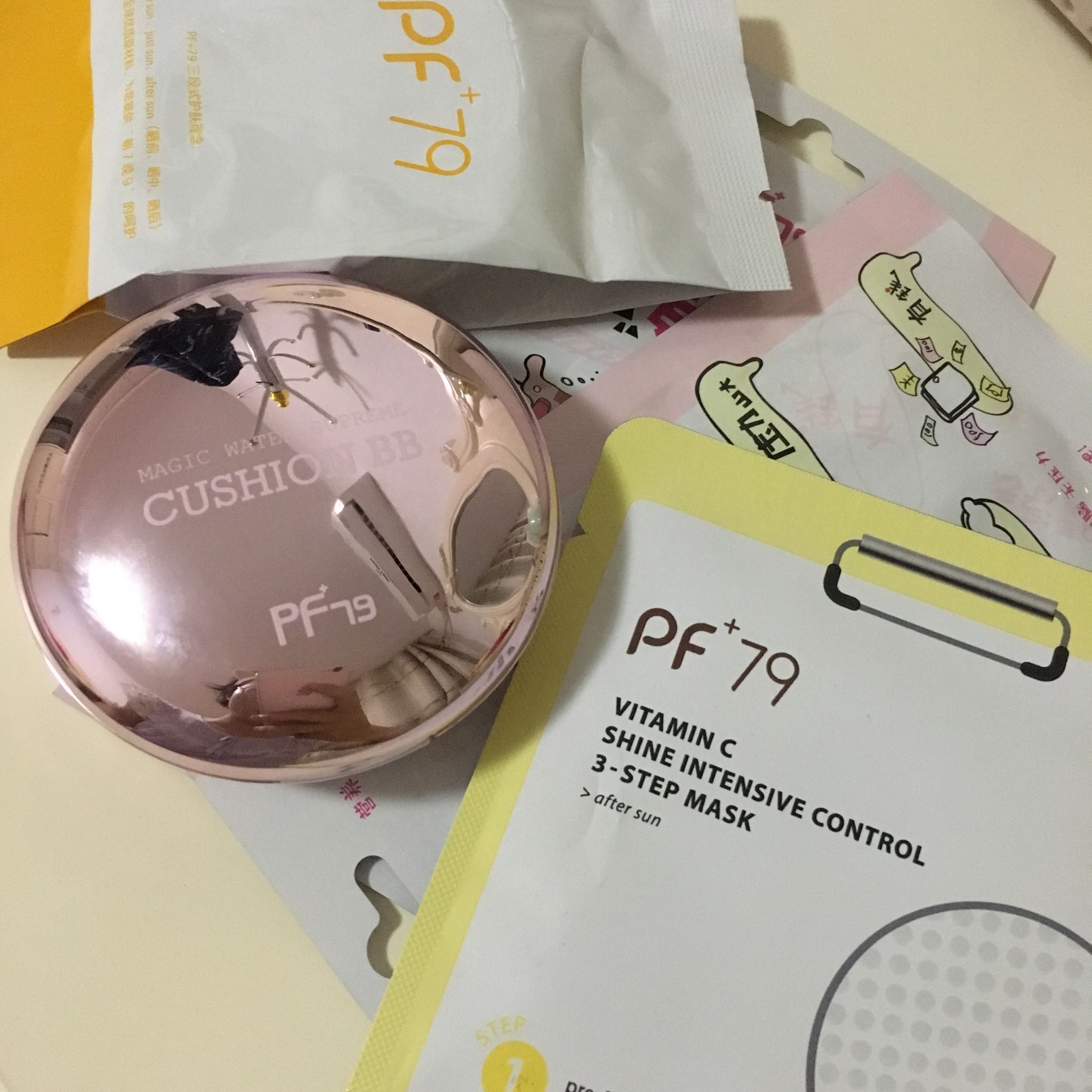 韩国PF79水凝气垫BB霜么样到底好不好可以通用吗，两款产品使用评测,第2张