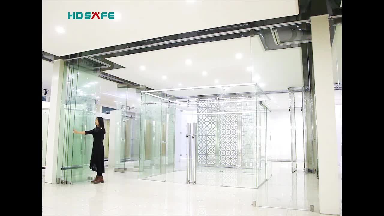 Modern Living Room Frameless Glass Folding Door System Glass Sliding ... Modern Living Room Frameless Glass Folding Door System Glass Sliding ...