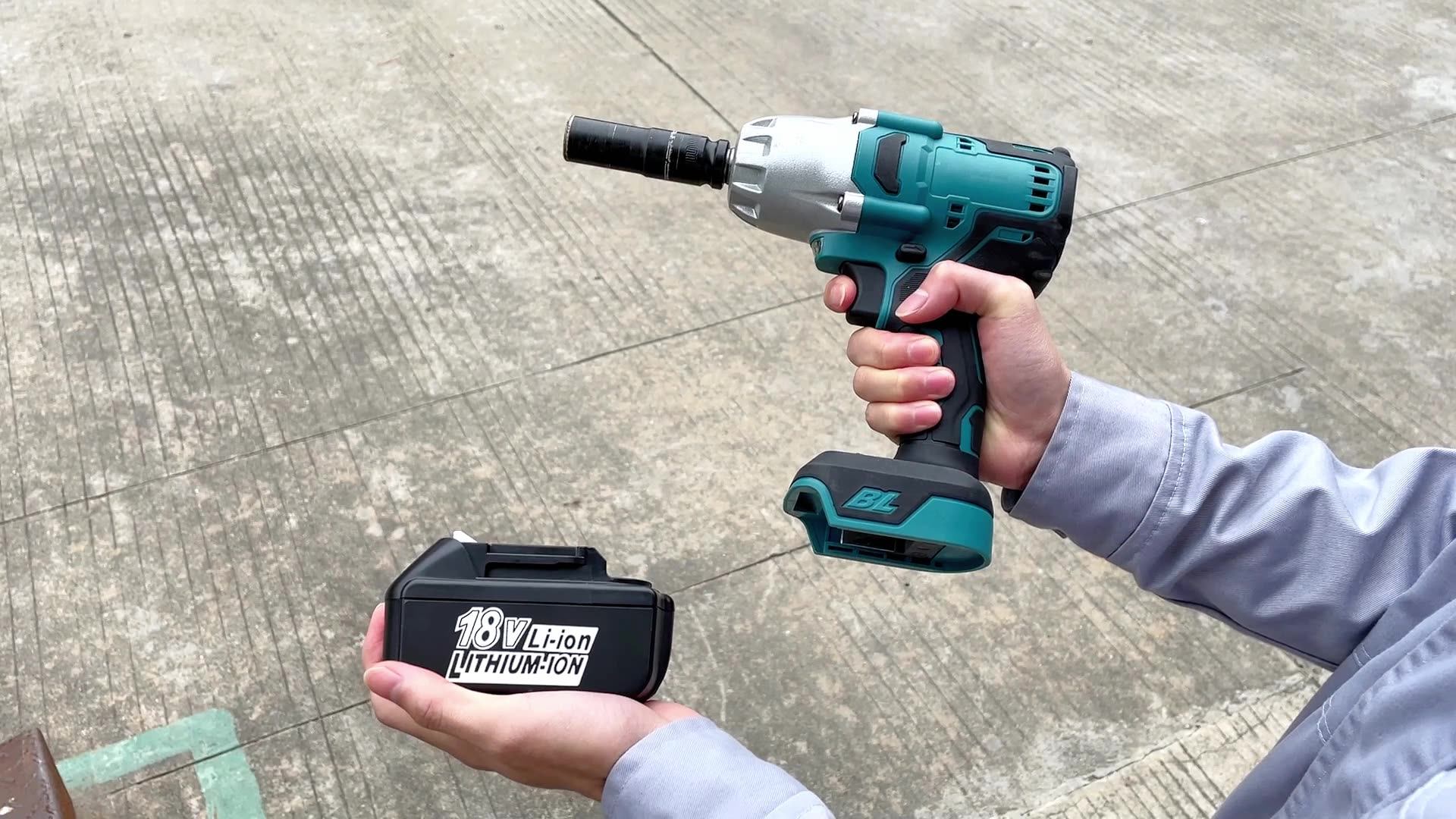 1/2 Inch Cordless Power Wrenches Electric High Torque Brushless Wrench For Makita 18v Impact