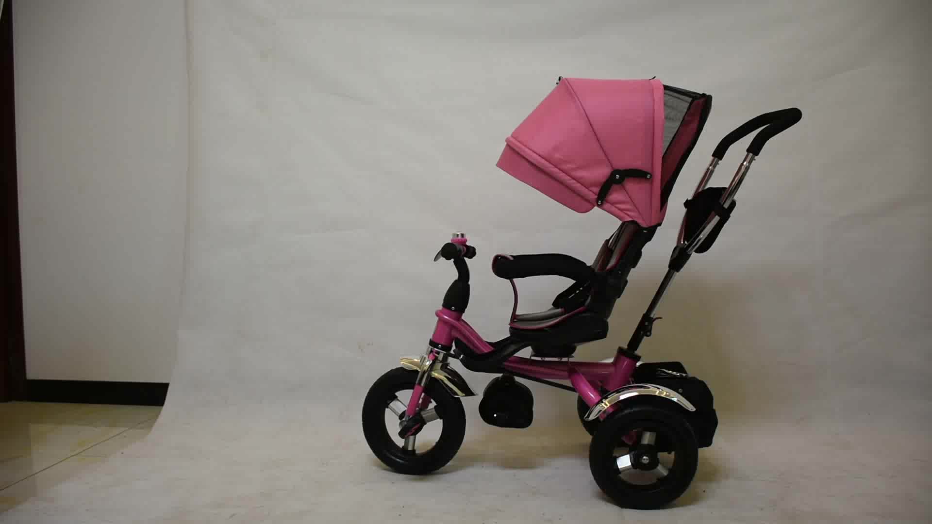 Latest Lovely Style Mom And Baby Tricycle/parent Push Handle Baby