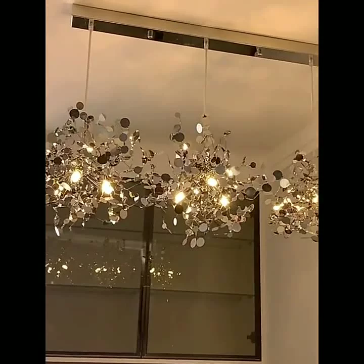 white chandelier Stainless Steel Chandelier Modern Creative Led Chandeliers Art Design  Living Room Cafe Bar Decorative Rose Gold Pendant Lamp bathroom chandeliers