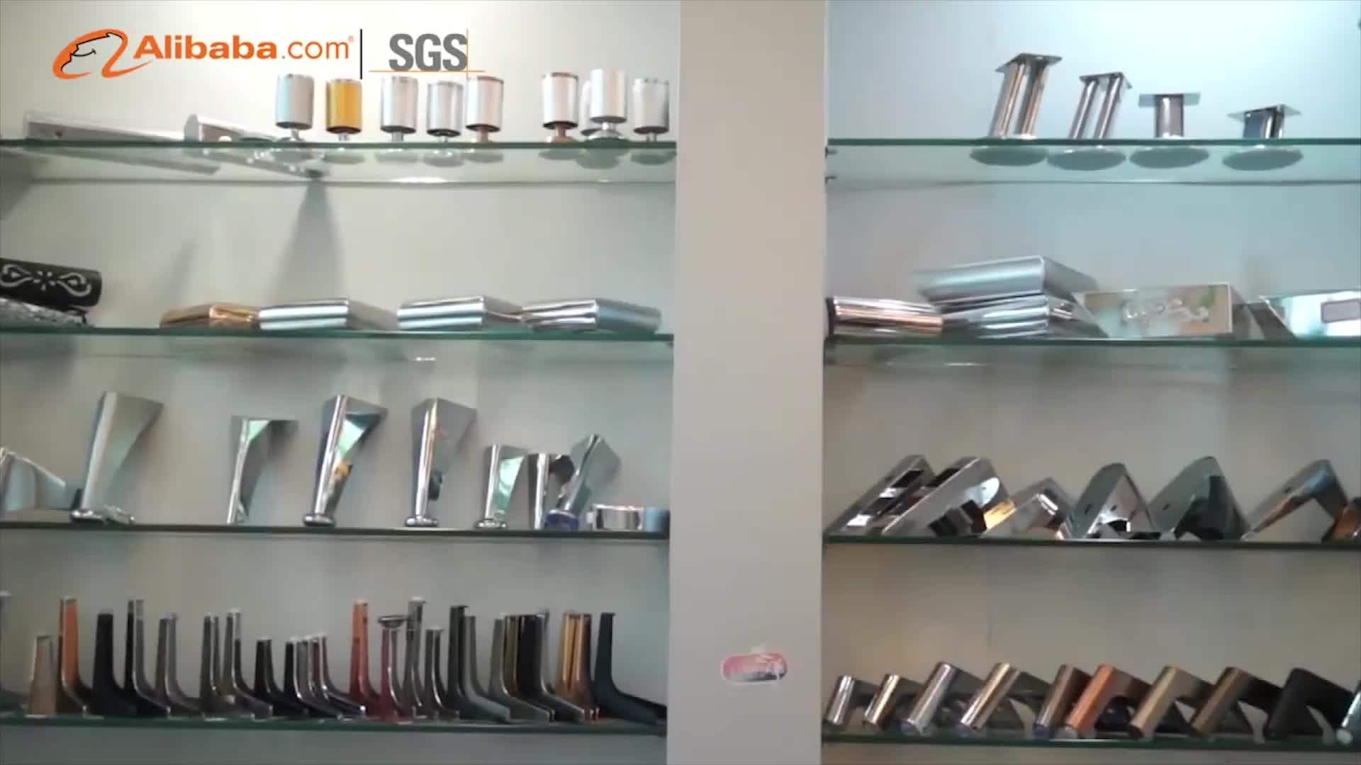 High Quality Useful Big Triangular Custom Steel Metal Chrome Furniture Sofa Feet Modern