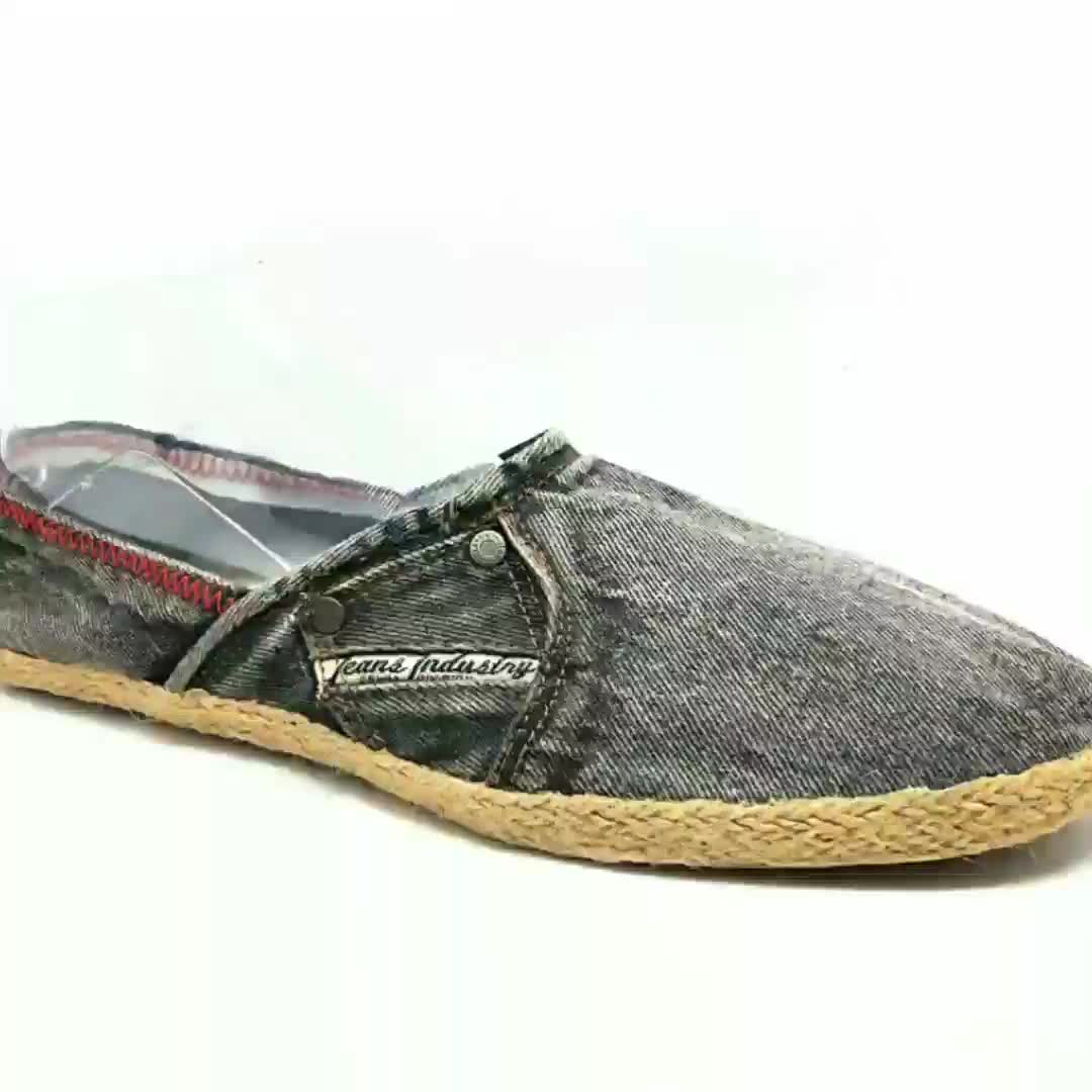 picture Mens Grey Canvas Slip On Shoes alibaba