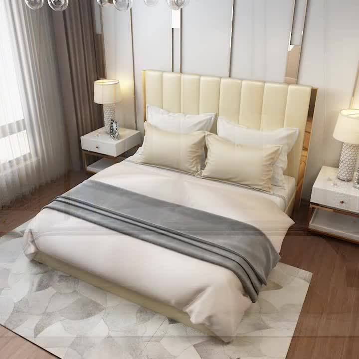 California Modern Luxury Italian Latest Modern Double Beds With Storage