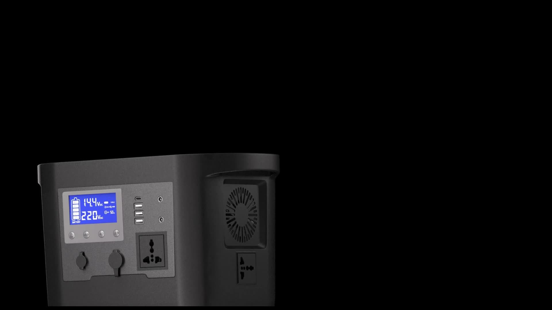 Boyi Camping Battery Back Up Power Supply 500w Portable Power Station