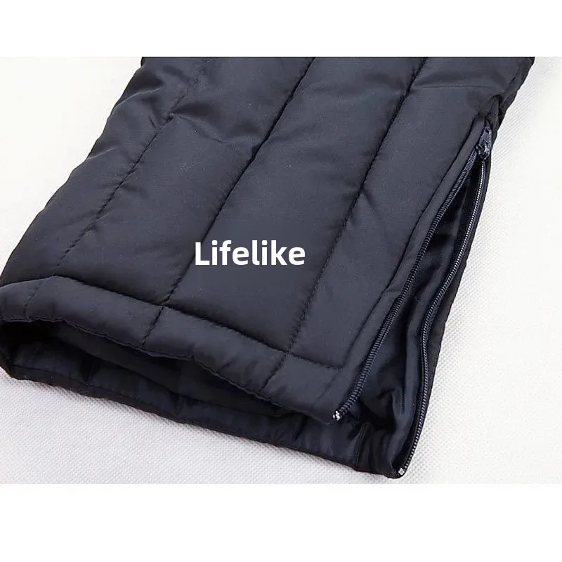 Xu Elderly Men's Cotton Pants 70-80 Years Old Dad High Waist Deep plus size Thickened Warm Pants Elderly Loose Cotton Padded Cover