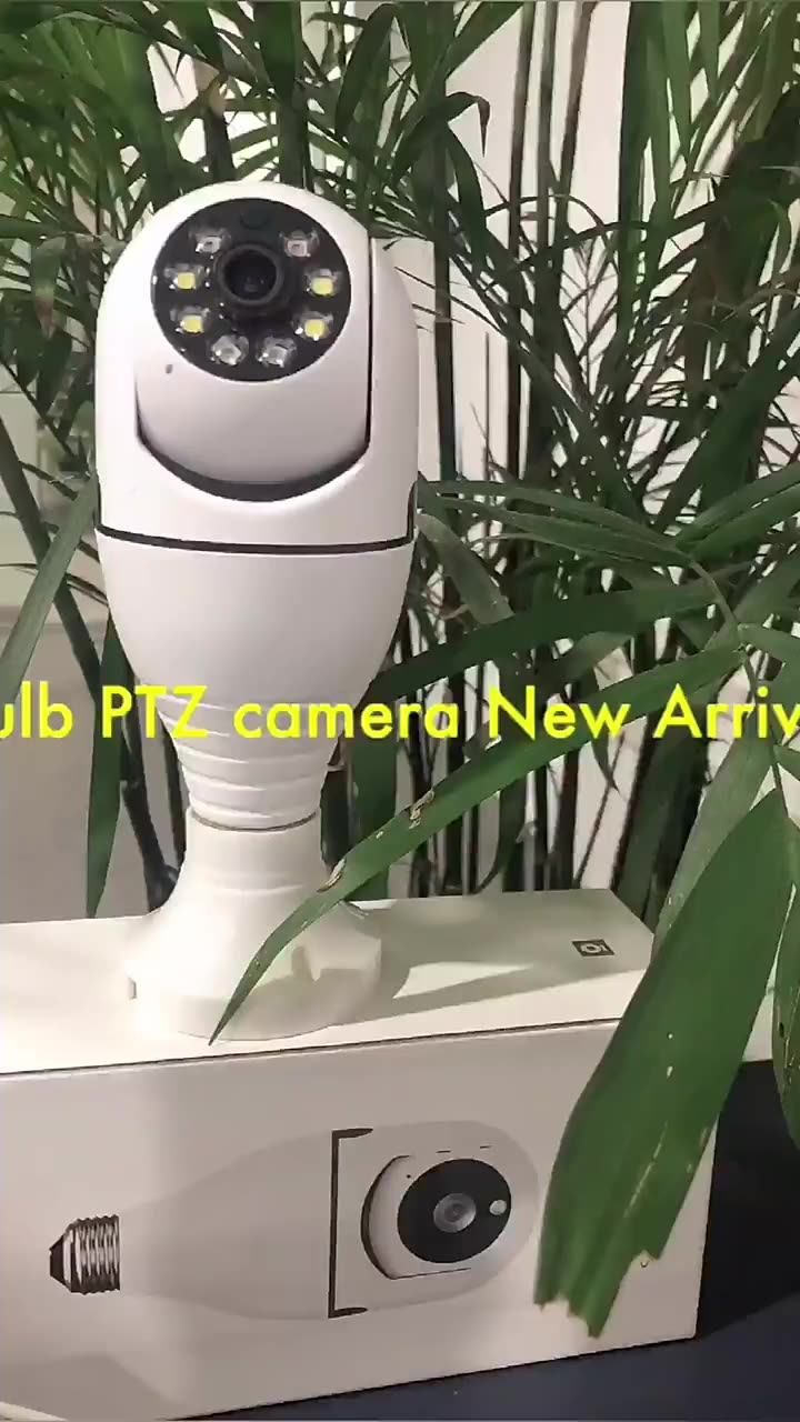 V380 Ptz Cameras Bulb E27 Lamp Holder Ip Camera 1080p 3mp Rotating Wifi