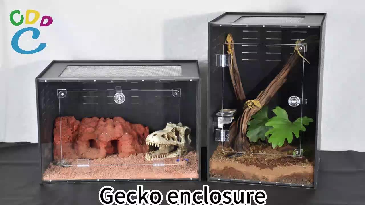 18x12x12 Inch Flat Terrestrial Reptile Breeding Tank Cage Terrarium