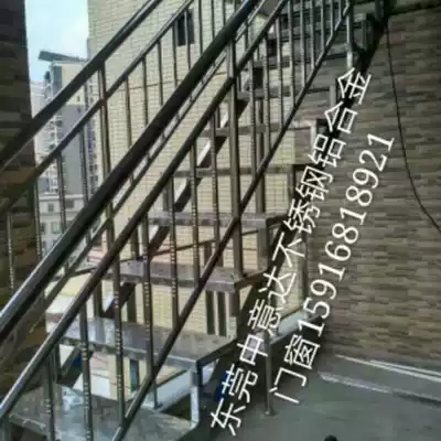 Dongguan stainless steel 304 stair handrail wear brushed column floating window attic balcony guardrail