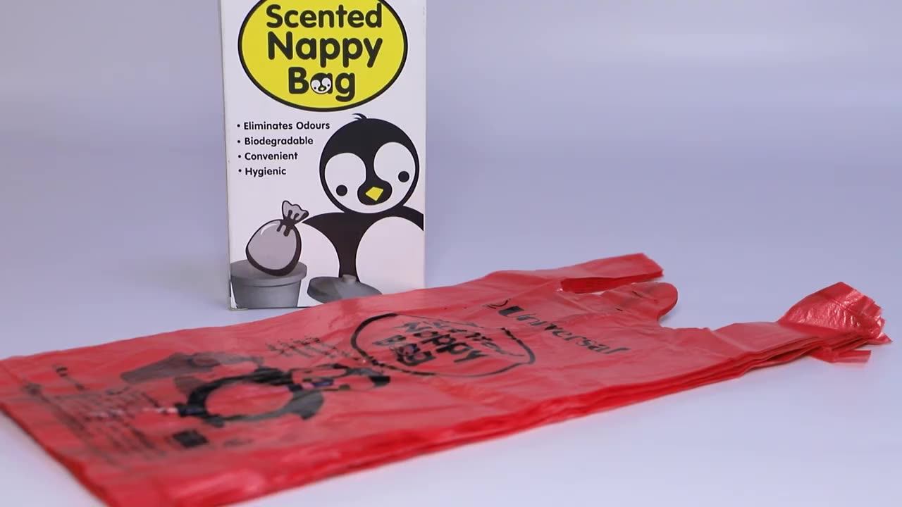 Biodegradable Disposable Diaper Sacks Baby Plastic Disposable Nappy Sacks Bags With Scented Tabs