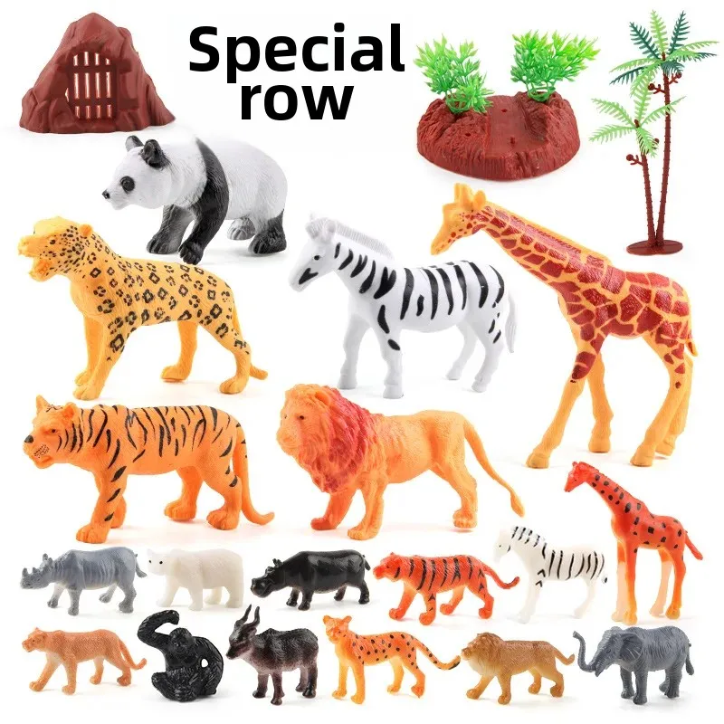 Simulation zoo decoration doll model toy large capacity storage portable animal suit free scene picture