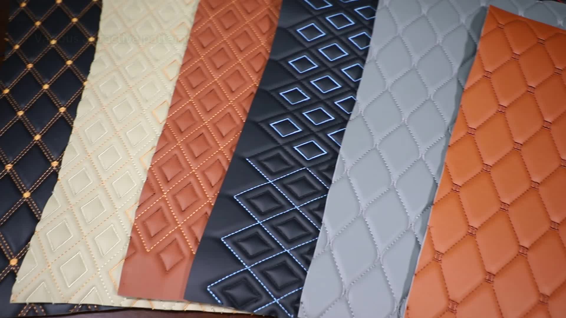 Artificial Quilted Faux Leather Fabric Car Seat Cover Material For Car