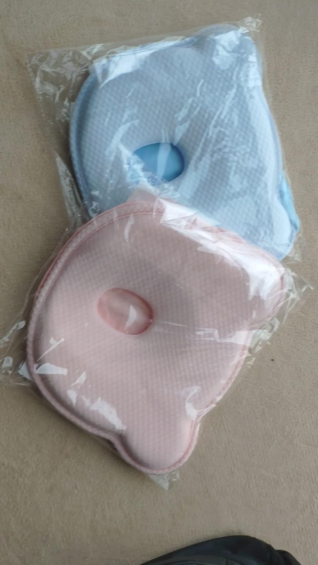 Hot Sale Cotton Pillow Case Orthopedic Flat Head Baby Pillow Supporting