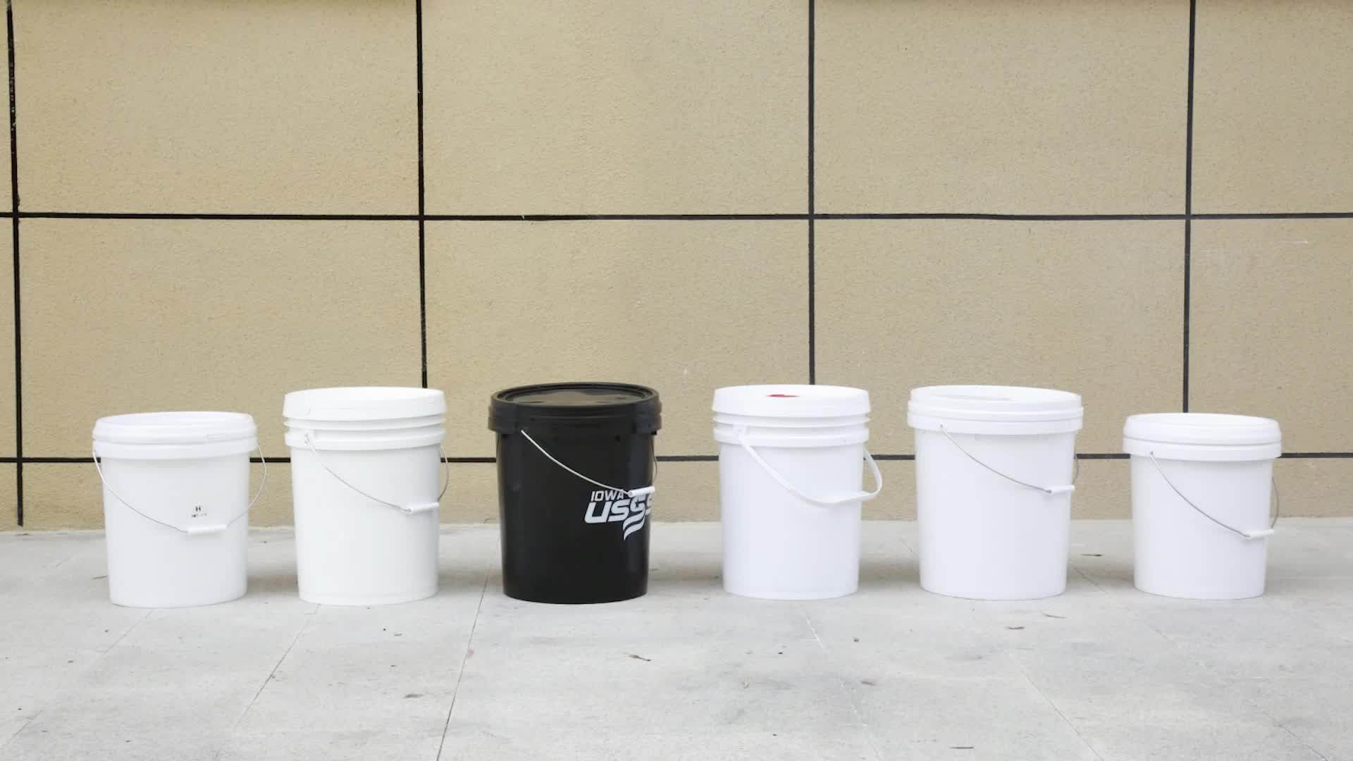 Hot Sale! 20l Food Grade 5 Gallon Plastic Buckets With Handle And Lid