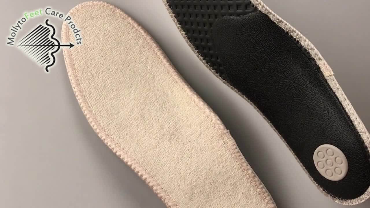 100 Cure Cotton Fabric Warm Insole For Shoes Plastic Nature Latex Arch Support Orthotic Shoe